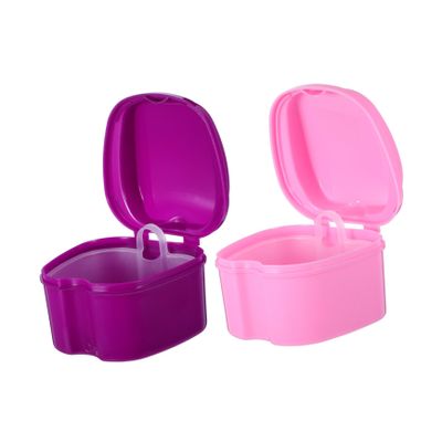 SEWOART Portable Retainer Storage Box Lightweight Pp Material with Filter Layer with Spacious Interior for False Teeth and Orthodontic Appliances for Travel and Dining