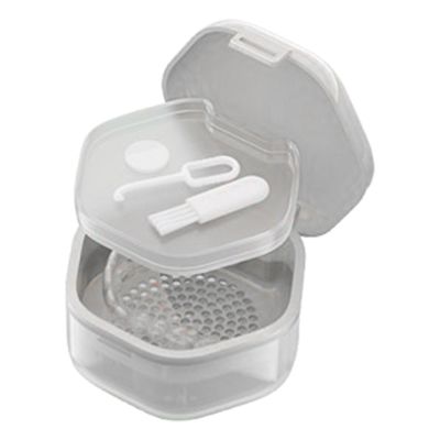 Retainer Case Denture Case - Leakproof Braces Storage Box Mouth Guard Case | Three-Layer Travel Retainer, Portable Teeth Container Case Partial Denture Case for Mouth Guard, Denture