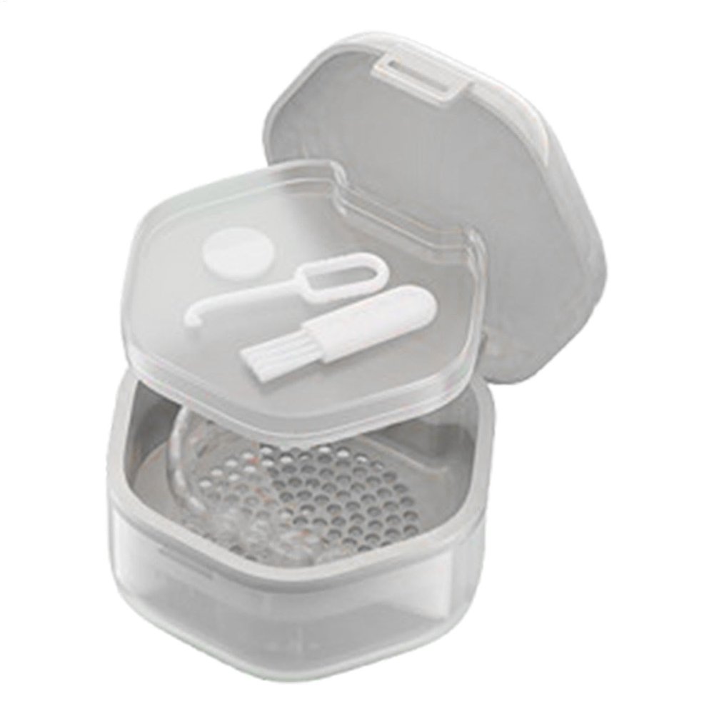 Retainer Case Denture Case - Leakproof Braces Storage Box Mouth Guard Case | Three-Layer Travel Retainer, Portable Teeth Container Case Partial Denture Case for Mouth Guard, Denture