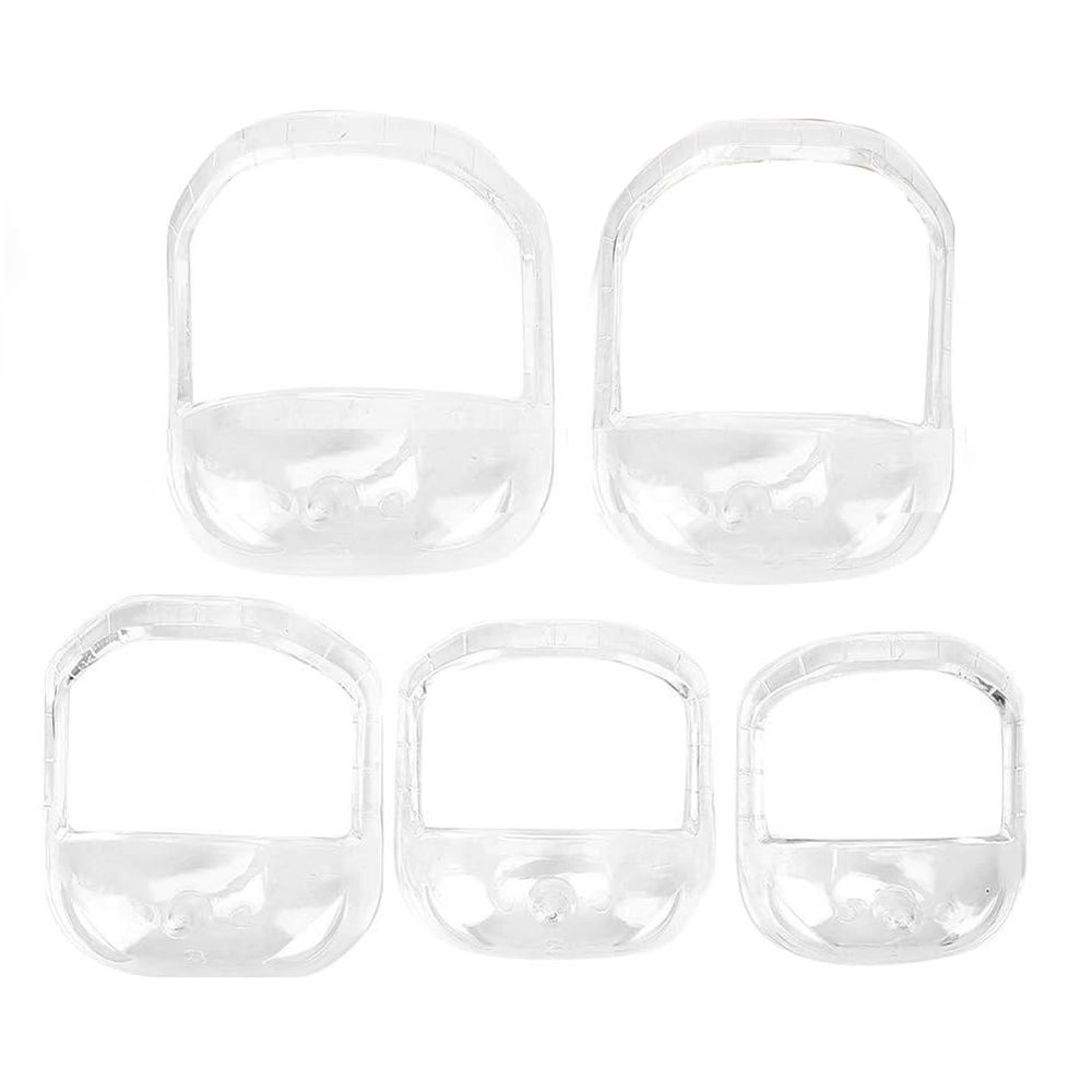 Beard Shaper Goatee Moustache Grooming Tool Facial Hair Styling Template for Men Transparent 5pcs/set (Transparent)