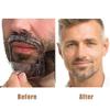 Beard Shaper Goatee Moustache Grooming Tool Facial Hair Styling Template for Men Transparent 5pcs/set (Transparent) view 3