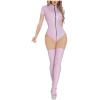 Zeiayuas Sexy Lingerie Set Women Naughty Cosplay Costume Outfit PU Leather Mini Dress Bodycon Ladies Bunny Girl Role Play Babydoll Zip Front Faux Leather Wet Look Clubwear Negligees for Valentines view 1