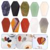 SEWOART 10pcs Phenakite Crystal Stone Decorative Stones Coffin-shaped Decor for Meditation Energy Balancing and Home Dcor Crafts view 4