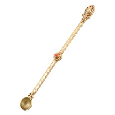 Brass Buddha Hawan Spoon for Ghee and Ritual Offerings