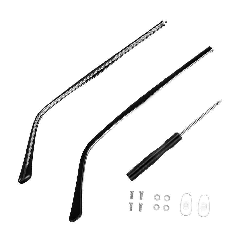 GOOHOCHY Replacement Arms for Glasses Metal Glasses Temple Arms in Black Wear-resistant and Easy to Install for Spectacles and Sunglasses