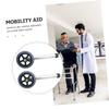 Walker Replacement Parts 2pcs Aluminium Alloy Tube Caster Wheels view 3