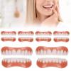 False Teeth Veneers Top and Bottom Veneers Fake Teeth Temporary Prosthesis Teeth for Men Women Silicone Dental Prostheses for Protecting Teeth Regaining Smile,6pcs view 1