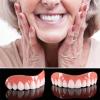 False Teeth Veneers Top and Bottom Veneers Fake Teeth Temporary Prosthesis Teeth for Men Women Silicone Dental Prostheses for Protecting Teeth Regaining Smile,6pcs view 2