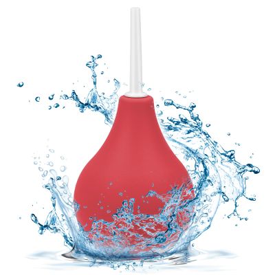 AOGOE Enema Bulb Douche, 224ML Silicone Anal Douche Enema for Men Women, Reusable Enema Bulb, Safe Comfortable Silicone Washing Cleaning Kit, Ergonomic Enema Bulb, Home Use for Constipation, Cleansing