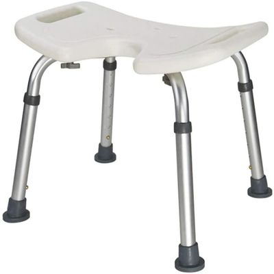 Shower Bench,Shower Chairs for Elderly with Arms, Shower Seats Height Adjustable, Shower Aid for Adults and bled, with U-Cutout for Additional Cleaning, Non-Slip Safety Shower Stool,White