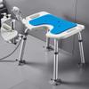 Shower Bench,Shower Chairs for Elderly with Arms, Shower Seats Height Adjustable, Shower Aid for Adults and bled, with U-Cutout for Additional Cleaning, Non-Slip Safety Shower Stool,White view 2