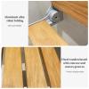 Shower Bench,Teak Shower Bench Folding Shower Seat Wall Mounted Waterproof Shower Stool Stainless Steel Thickened Bracket Down for Inside Shower (Standard Edition) view 4