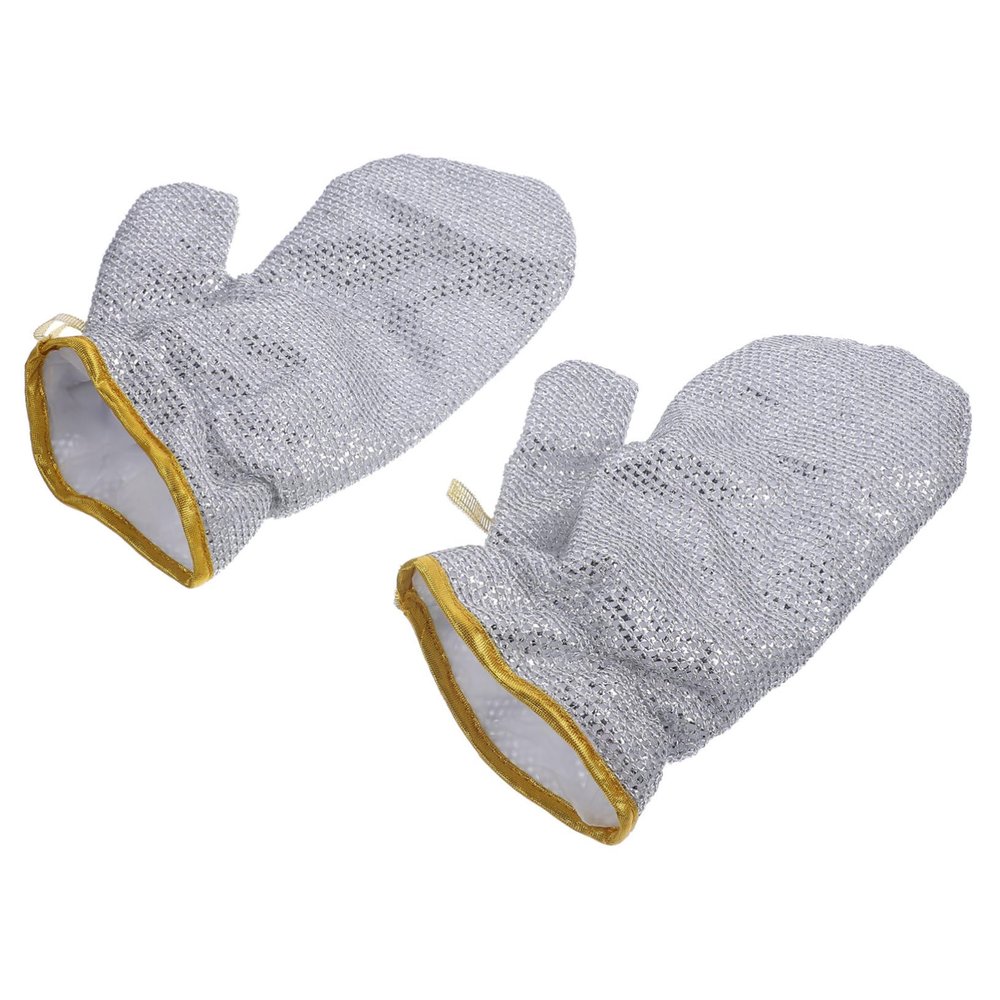 Ciieeo Reusable Silver Cleaning Gloves 1 Pair Bamboo Fiber Heat Insulated