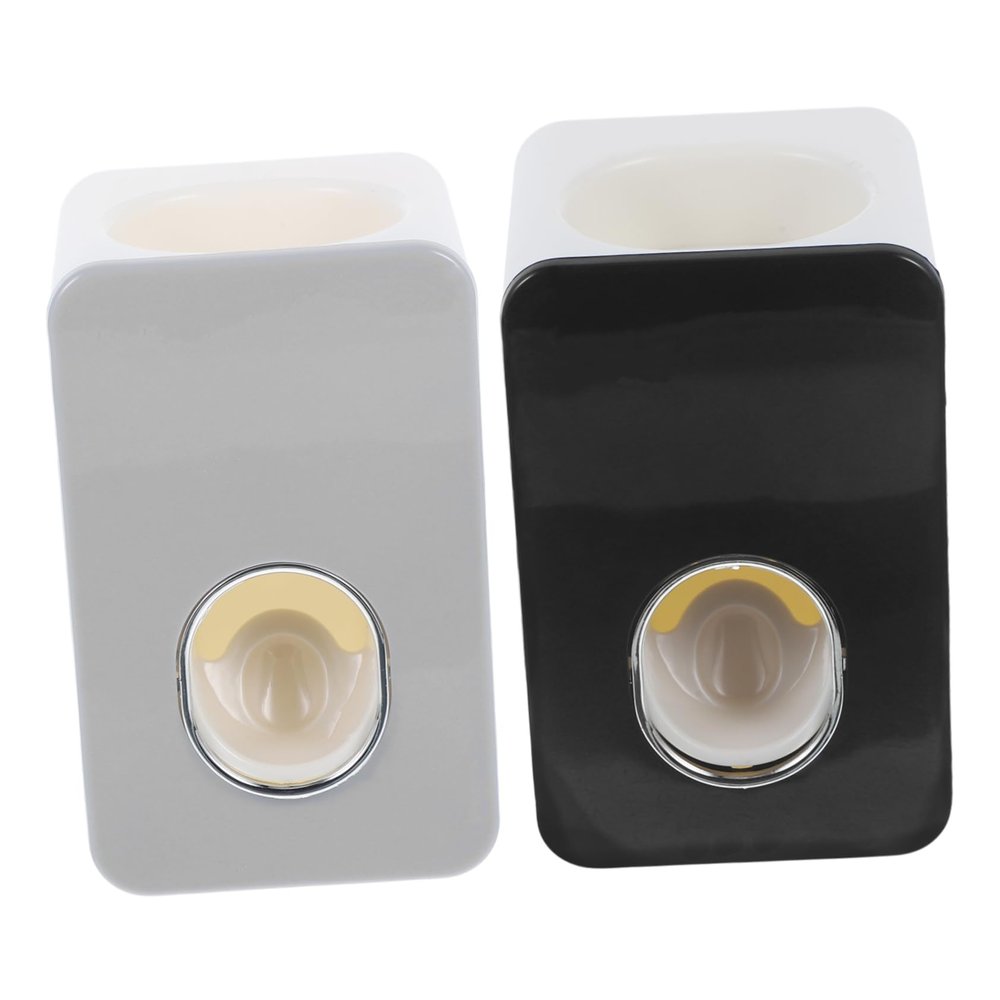 2 Pcs Automatic Toothpaste Dispenser Equipment Wall Mounted Abs