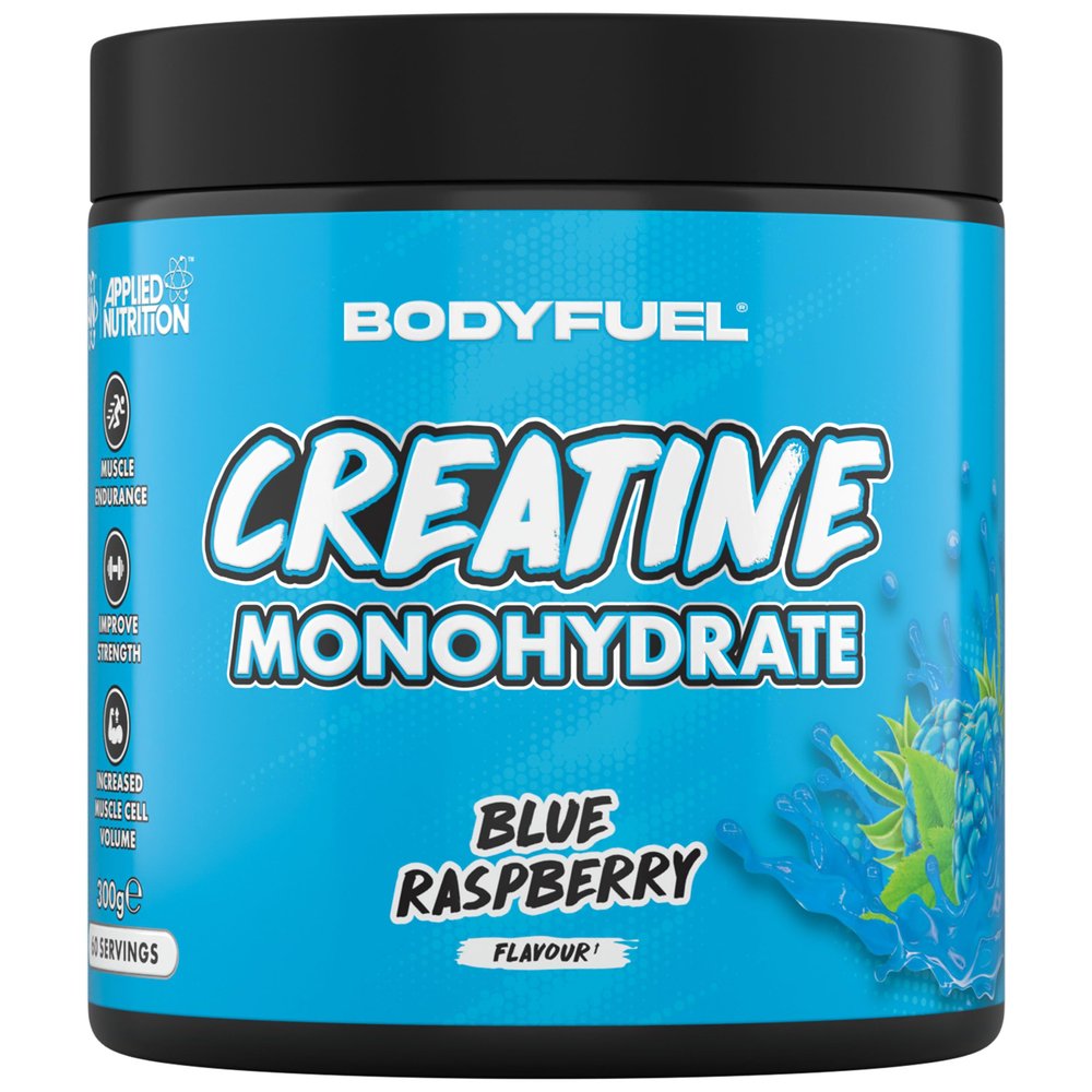 Applied Nutrition BodyFuel Creatine Monohydrate Powder, Increases High-Intensity Physical Performance, Blue Raspberry (300g - 60 Servings)