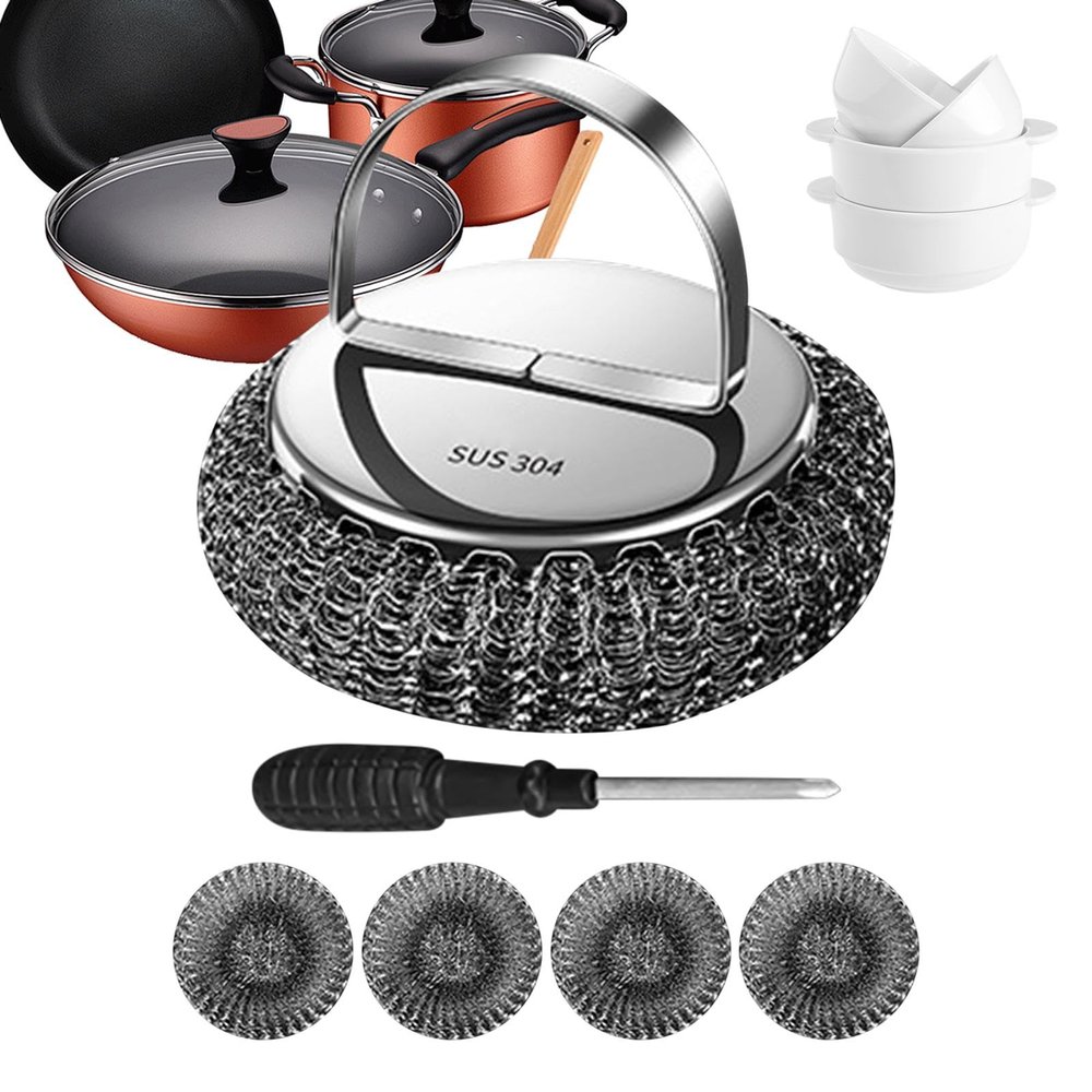Stainless Steel Scrubbing Pads Metal Scrubber Thickened Dish Pot Scrubber