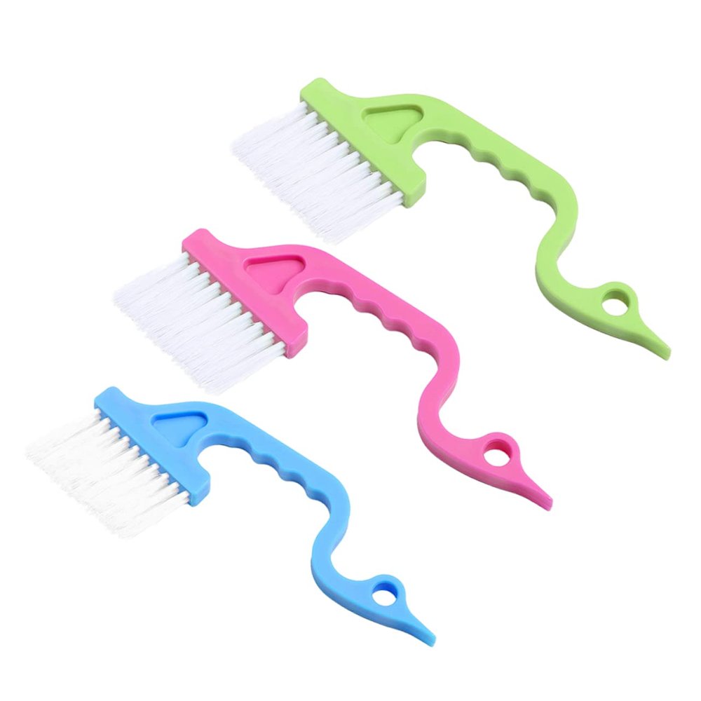 Beaupretty 15pcs Swan Shaped Hand-held Crevice Brush for Groove Window Gap Cleaning Kitchen Cleaning Brush for Window Grooves and Bathroom for Random Color