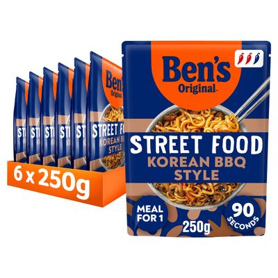 BEN'S Original RTH Street Food Korean BBQ Style, Bulk Multipack 6 x 250g