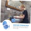 FRCOLOR Denture Care Box Denture Brush for Soaking and Cleaning False Box Use in Bathroom for Hygiene view 2