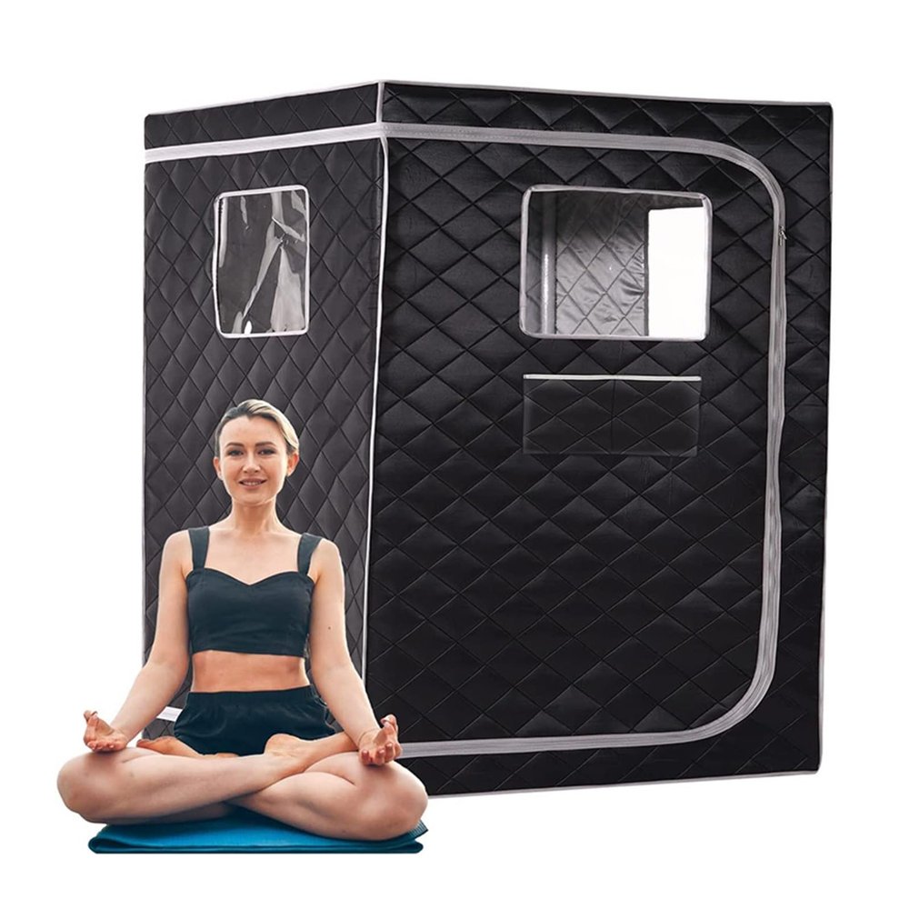 2-Person Portable Steam Sauna Tent - Full-size double sauna tent for home use for relaxation and detoxification, no steamer required - a convenient home spa experience