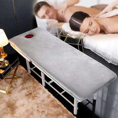 Foam Table Topper with Elastic Bands & Breath Hole Non Slip Cushion for Lash Bed Grey 60x180cm 6cm Thickness