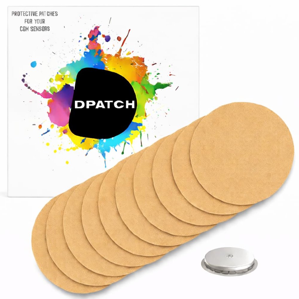 DPatch Cover Patches for Freestyle Libre 2 - Our cgm Sensor Patches are Waterproof, Unique Non-Stick Centre, Breathable, Long-Lasting Adhesion for Your Libre 2 Sensor - 20 Pack (Beige)
