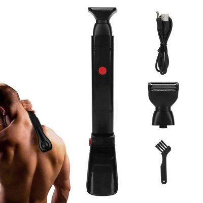 Back Razor - Hair Removal for Full Body Legs, Folding Razor for Men with Ergonomic Handle, Birthday Gift for Men