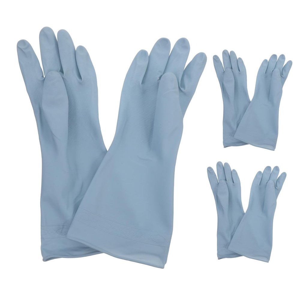 SWOOMEY 3pairs Dishwashing Gloves for Kitchen Reusable Cleaning Gloves Microfiber Material for Washing Bowls Pots and Pans