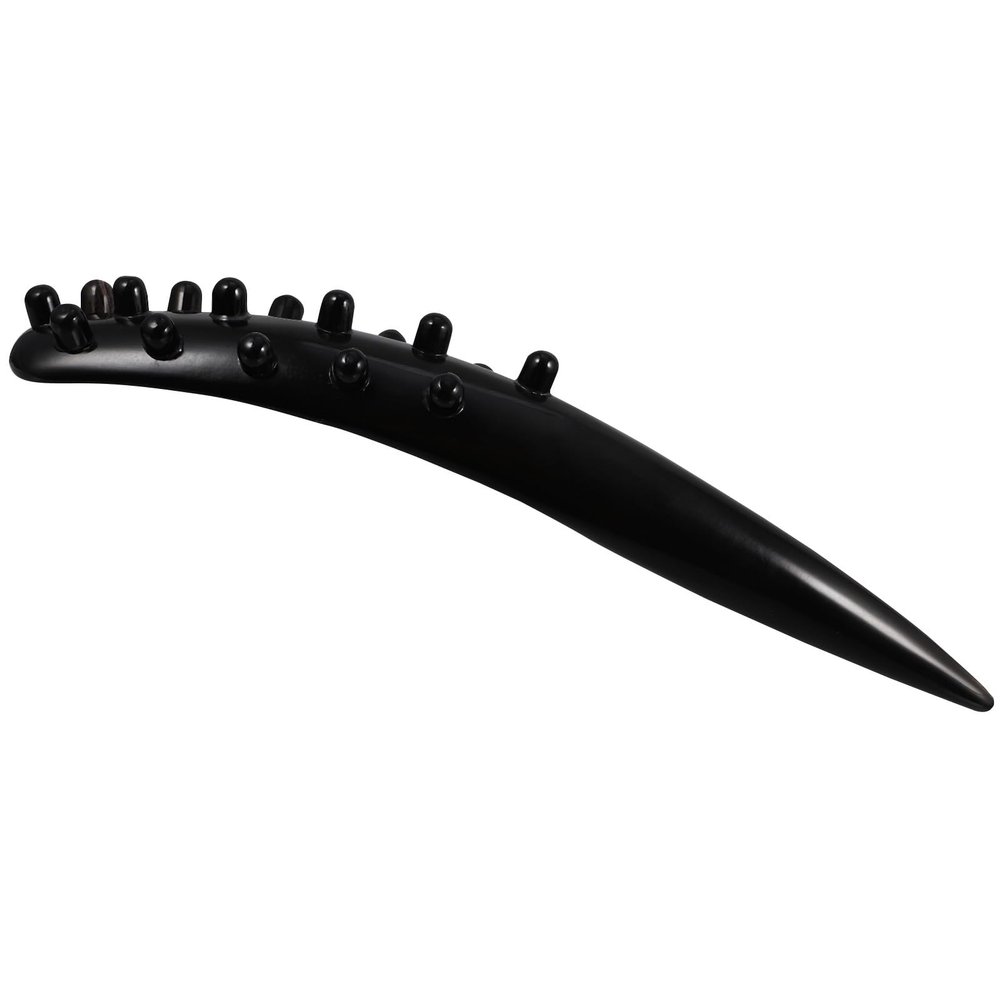 Healeved Massage Comb for Hair Scalp Handheld Massager Ox Horn Material for Head Massage and Acupressure Relief Portable Design for Daily Use
