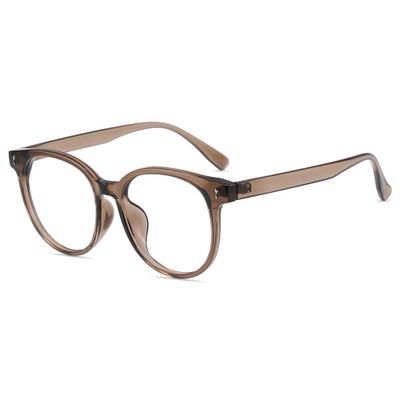 Firmoo Blue Light Blocking Glasses for Women Men, Fashion Round Frame Anti Blue Ray Computer Screen Glasses Brown