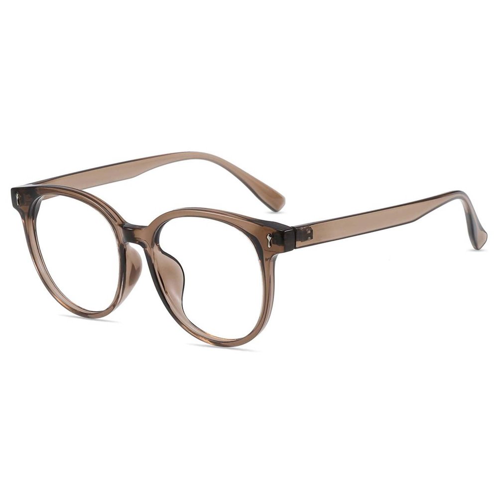 Firmoo Blue Light Blocking Glasses for Women Men, Fashion Round Frame Anti Blue Ray Computer Screen Glasses Brown
