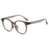 Firmoo Blue Light Blocking Glasses for Women Men, Fashion Round Frame Anti Blue Ray Computer Screen Glasses Brown view 1