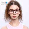 Firmoo Blue Light Blocking Glasses for Women Men, Fashion Round Frame Anti Blue Ray Computer Screen Glasses Brown view 2