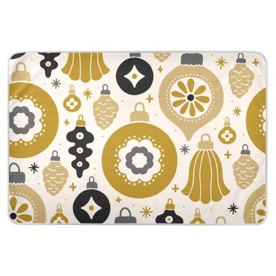 Resuable Changing Pad Covers Merry Christmas Gold Yellow Highly Absorbent Pads for Bed Breathable Pad Liner for Infant Baby 34" 52"