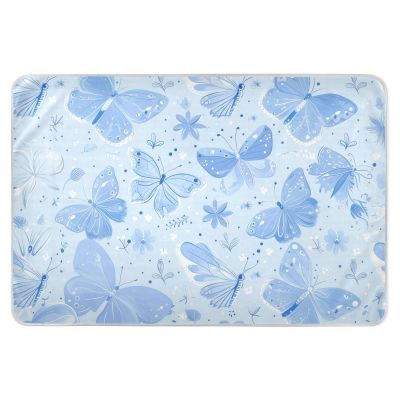 Resuable Bed Underpads Cute Butterflies Blue Flowers Pastel Highly Absorbent Bed Wetting Sheet Anti-Lip Pee Mats for Kids Adults Pets 34" 52"