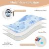 Resuable Bed Underpads Cute Butterflies Blue Flowers Pastel Highly Absorbent Bed Wetting Sheet Anti-Lip Pee Mats for Kids Adults Pets 34" 52" view 3