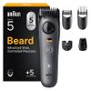 Braun Series 5 Beard Trimmer, BT5525, Grey - 5 Styling Tools, Mens Beard Trimmer with Ultra Sharp Blade, Waterproof, 40 Lengths & 120 min Cordless Use view 1