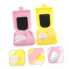 Healeved 2 Sets Ice Cream Shaped Contact Lens Box Travel Portable Lens Case Holder for Women Eyes Storage Box Random Color view 2