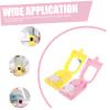 Healeved 2 Sets Ice Cream Shaped Contact Lens Box Travel Portable Lens Case Holder for Women Eyes Storage Box Random Color view 4