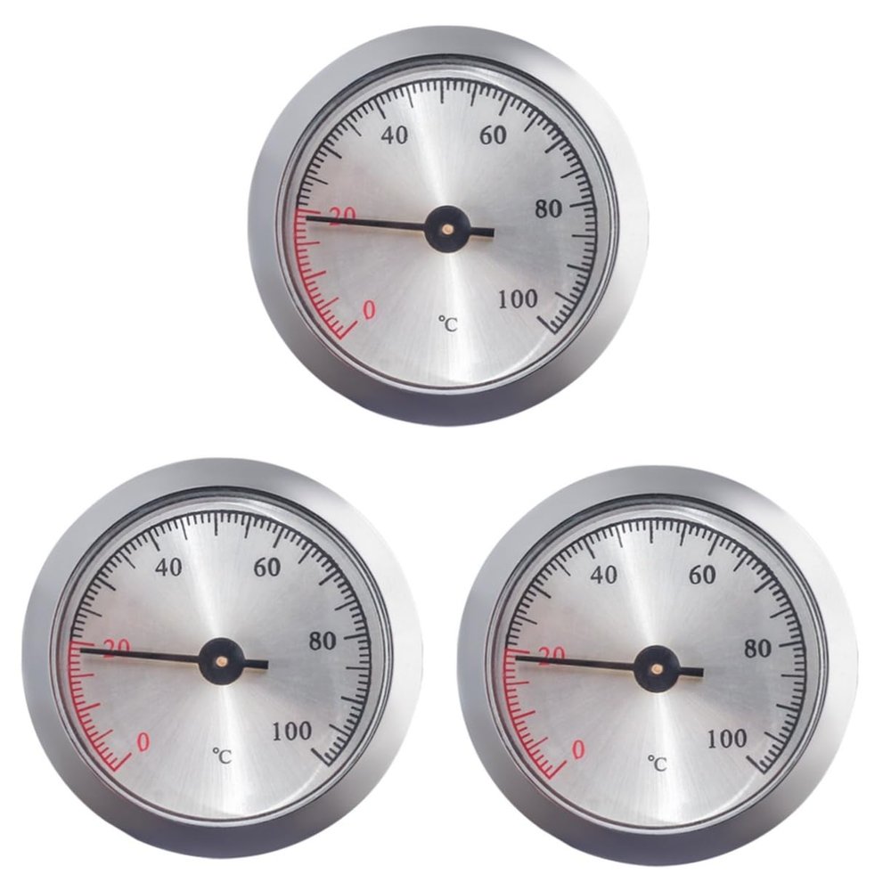 FRCOLOR 3pcs Box Mini Temperature Gauge Pointer Inlaid Installed for Cigar Box Guitar Temperature Use