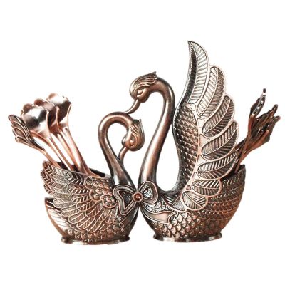 Swan Fork Holder | Alloy Swan Spoon Holder Fork - Decorative, Durable, Exquisite, Rustproof, Cutlery Accessories for Wedding, Special Occasion, Daily Use, Birthday
