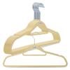 G4GADGET 10 Pack Cream Velvet Coat Hangers 41cm with Tie Bar - Non-Slip, Space-Saving, Durable Hangers for Clothes, Jackets, Suits, and Trousers - 360 Rotating Hook view 1