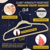 G4GADGET 10 Pack Cream Velvet Coat Hangers 41cm with Tie Bar - Non-Slip, Space-Saving, Durable Hangers for Clothes, Jackets, Suits, and Trousers - 360 Rotating Hook view 3