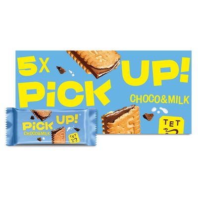 Pick Up Choco & Milk Chocolate Biscuit Bars x5 (Pack Of 2) "Indulgence in every bite, a moment of pure decadence"