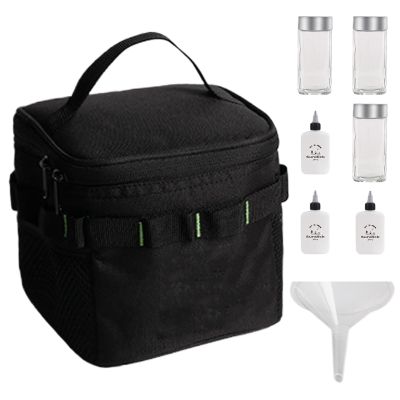 Travel Condiment Containers Portable Waterproof Organizer with 6 Bottles