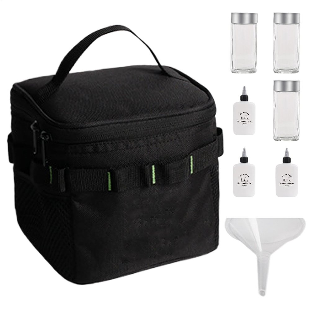 Travel Condiment Containers Portable Waterproof Organizer with 6 Bottles