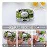 Golf Ball Pill Box for Purse Pocket Small Square Pill Case Decorative Medicine Box Travel Medicine Tablet Case Vitamin Organizer Pill Container Holder Unique Gift view 3