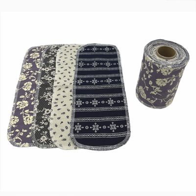BEECO GIF2U Reusable Toilet Paper Towels 24 Count Roll,Washable Absorbent No Tear Bidet Towels Cotton Cloth,Zero Waste Cleaning Supplies for Bathroom(4 Colors Rose)