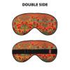 Poppy Print Double Sided Eye Mask Soft Eye Protection for Travel Night Sleep Mask for Men Women view 2