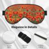 Poppy Print Double Sided Eye Mask Soft Eye Protection for Travel Night Sleep Mask for Men Women view 4